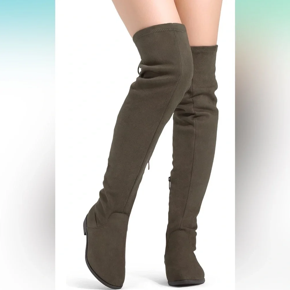 Suede over the knee boots